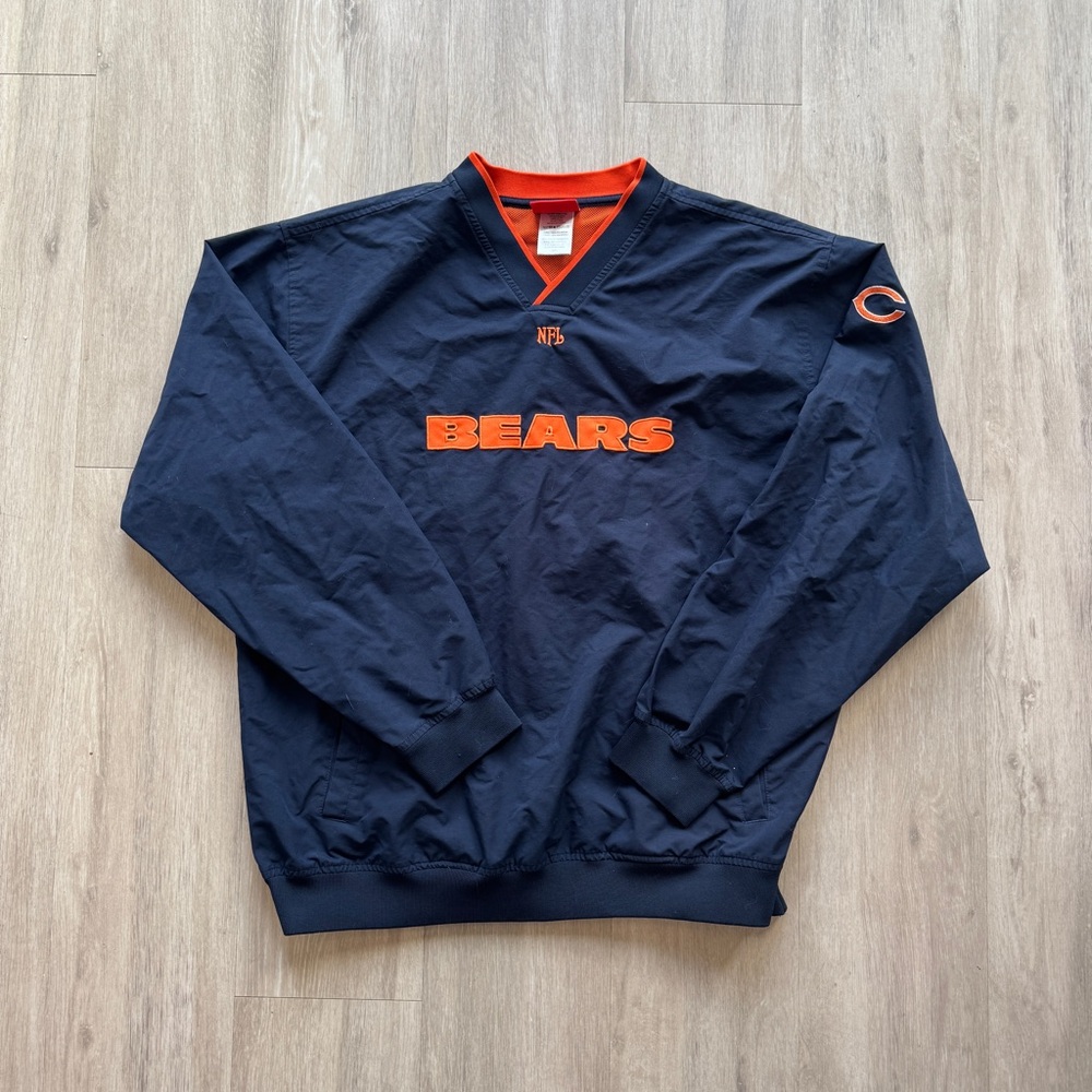 vintage chicago bears NFL pullover jacket